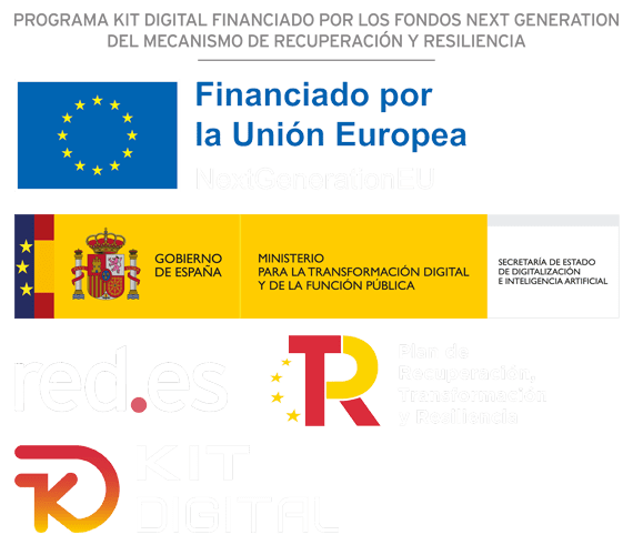 Logotipos oficiales de los organismos que conceden la ayuda Kit Digital